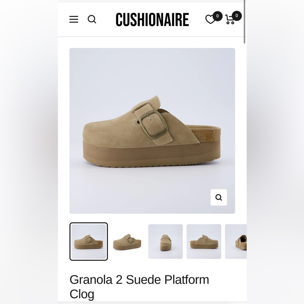 Cushionaire - Suede Platform Clog
